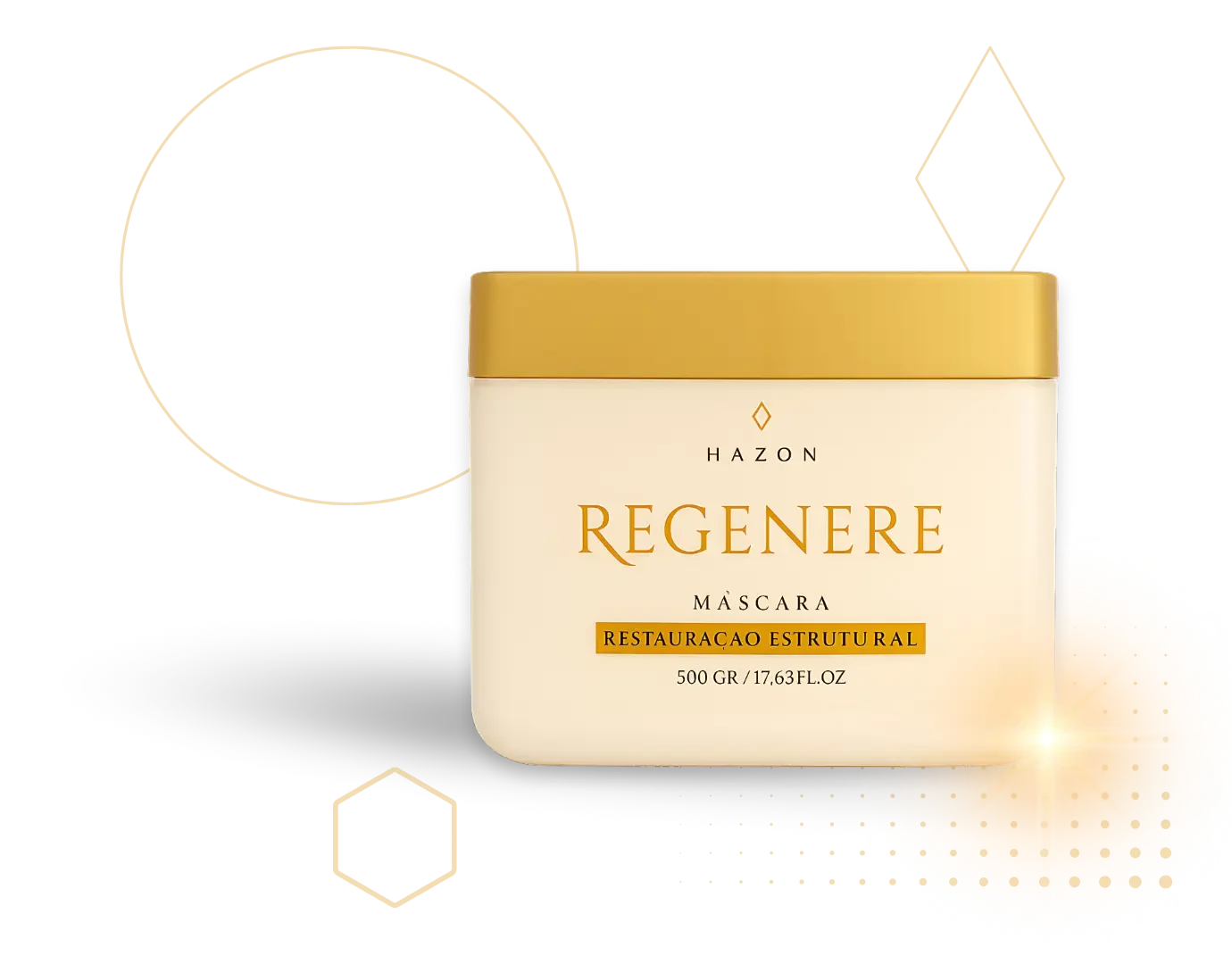 Máscara HAZON REGENERE, restauração estrutural, pote de 500 g